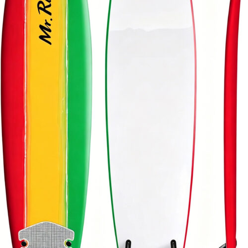 Mr.Rudolf Soft Top Surfboard with Removable Fins, Non-Slip Foam Surfing Board for Beginners Adults Water Sports Beach Training